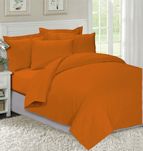 Едноцветно спално бельо Оранжево