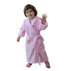 Детски халати с бродерия - розово