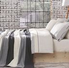 Спално бельо от 100% памук с плетено одеяло - GRAY STRIPES