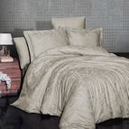 Луксозен спален комплект памучен сатен, жакард - SARAL BEJ