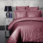 Луксозен спален комплект памучен сатен, жакард - SIRAY VISNE