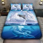 3D спално бельо с животни - Делфин