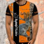 3D Мъжка тениска с ловни мотиви Rebbit Hunter