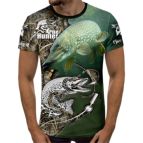 3D Мъжка тениска с рибарски мотиви Риби