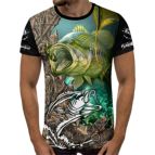 3D Мъжка тениска с рибарски мотиви Рибок