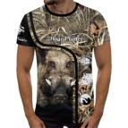 3D Мъжка тениска с ловни мотиви Глиган