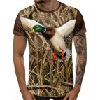 3D Мъжка тениска с ловни мотиви Wild Duck