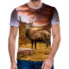 3D Мъжка тениска с ловни мотиви ЕЛЕН