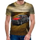3D Мъжка тениска Car 6824 + надпис