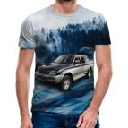 3D Мъжка тениска Car 6823 + надпис