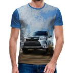 3D Мъжка тениска Car 6821 + надпис