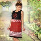 Лятна дамска рокля с народни мотиви от България
