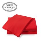 Чаршаф с ластик памучен сатен White Boutique Червено 27см.