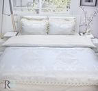 Луксозно спално бельо жакард с дантела Лоара