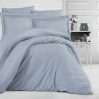 Спално бельо памучен сатен Uni Blue