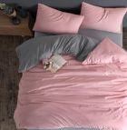 Спално бельо Розово Сиво