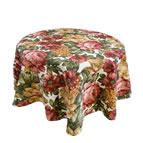 Покривка за маса от водоустойчив плат, Бордови Цветя