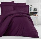 Спално бельо памучен сатен Uni Purple