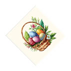 Великденски салфетка, Кошничка с великденски яйца 45/45