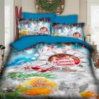 коледен 3d спален комплект с ваша снимка, 12097