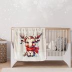 Бебешко коледно одеяло двулицево 75х120, ЕЛЕНЧЕ