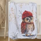 Бебешко коледно одеяло двулицево 75х120, БУХАЛЧЕ