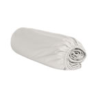 Чаршаф с ластик памук и бамбук, светло сив