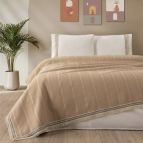 Спално бельо памук в комплект с ковертюра, MELANIE ,латте