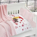 Бебешко спално бельо бамбук с памучно одеяло - Слипър Пинк