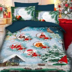 коледен 3d спален комплект с ваша снимка, 12100