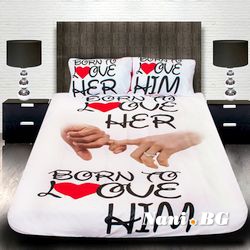 3D спално бельо Романтични - BORN TO LOVE