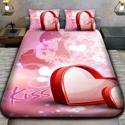 3D спално бельо Романтични, Kiss