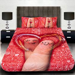 3D спално бельо Романтични, Валентинка
