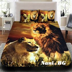 3D спално бельо с Животни - Lions