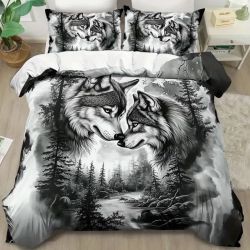 3D спално бельо с Животни, Вълци 13950