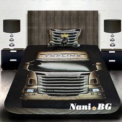 3D спално бельо с Камиони - 4277