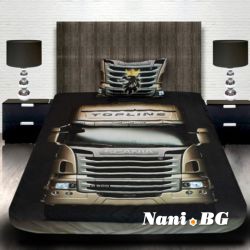 3D спално бельо с Камиони 4277