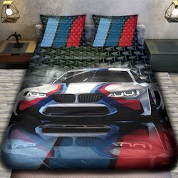 3D спално бельо с Коли, 4975 + надпис