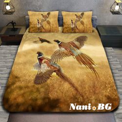 3D спално бельо с ловджийски мотиви - Gold Pheasant