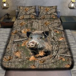 3D спално бельо с ловджийски мотиви, Wild boar