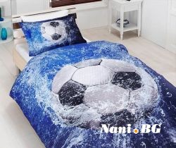 Единично спално бельо 3D Bamboo Football