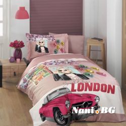 Единично спално бельо 3D LONDON