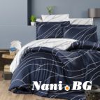 Двоен спален комплект MESI NAVY BLUE