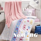 Бебешко спално бельо бамбук с памучно одеяло - SWEET TOYS PEMBE