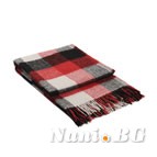 Одеяло с вълна Палермо - черно/червено