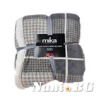 Зимно одеяло MiKa, Micro Fleece Sherpa ecru/grey