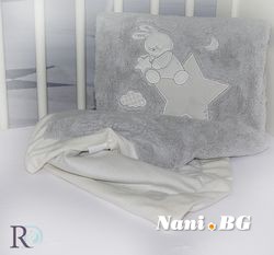 БЕБЕШКО одеяло с апликация - Доди сиво
