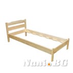 Дървено легло Масив натурален цвят