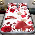 3D спално бельо Свети Валентин Сърце