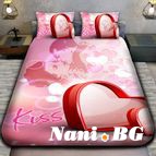 3D спално бельо Романтични - Kiss